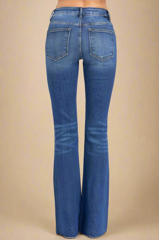 Blue jeans on a white background