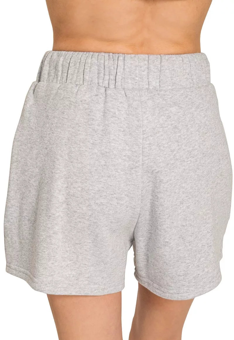 Gray shorts on a white background