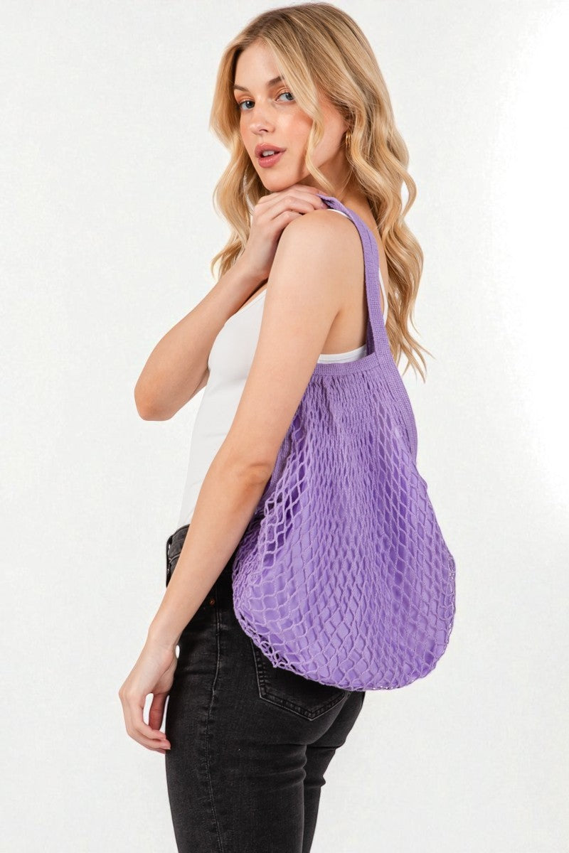 Lavender Net Market Tote Bag