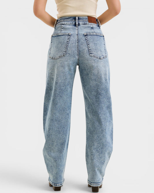 Light Wash High Rise Barrel Leg Jeans