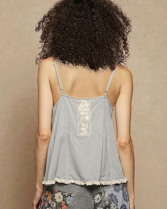 Stone Lace Trim Cami