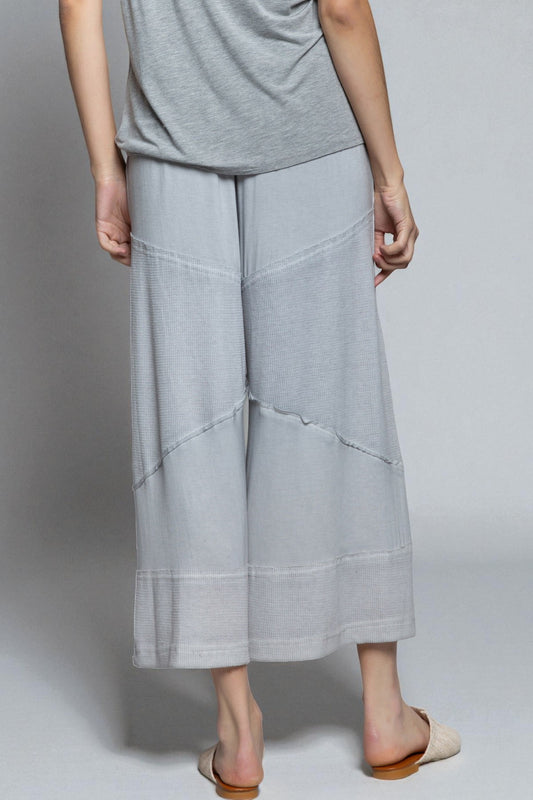 Mist Waffle Patch Drawstring Pants