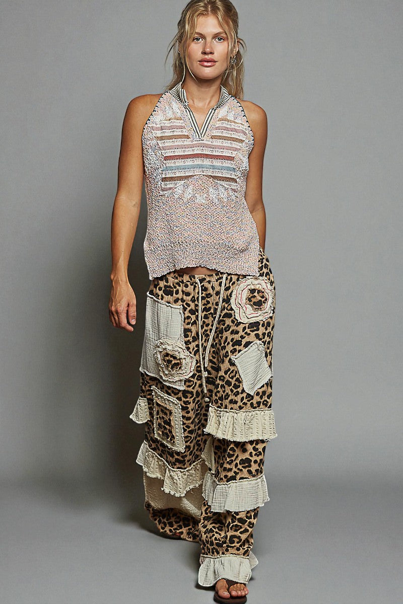 Blush Multi Knit Collared Tank