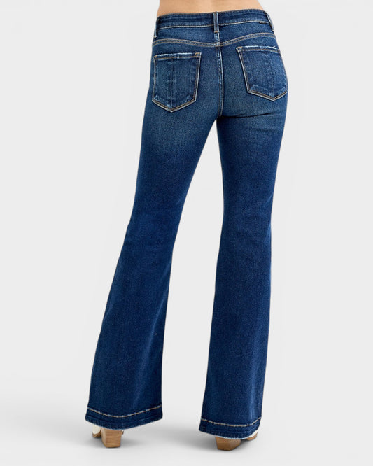 Blue jeans on a white background