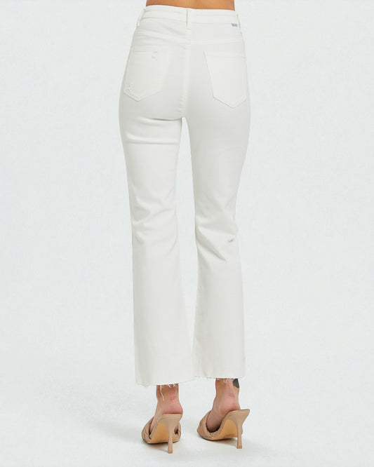 White pants on a white background
