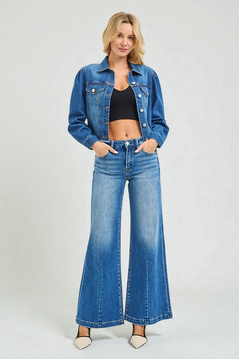 Medium Wash Wide Leg Jeans