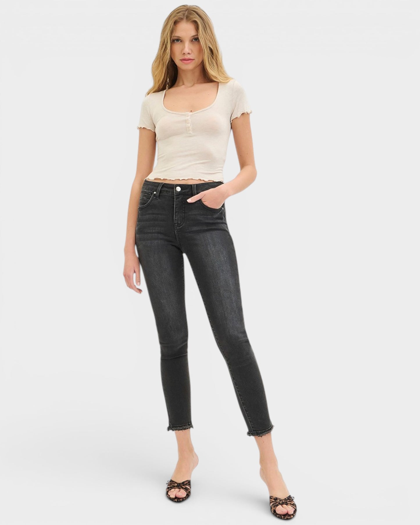 Black Tummy Control Skinny Jeans