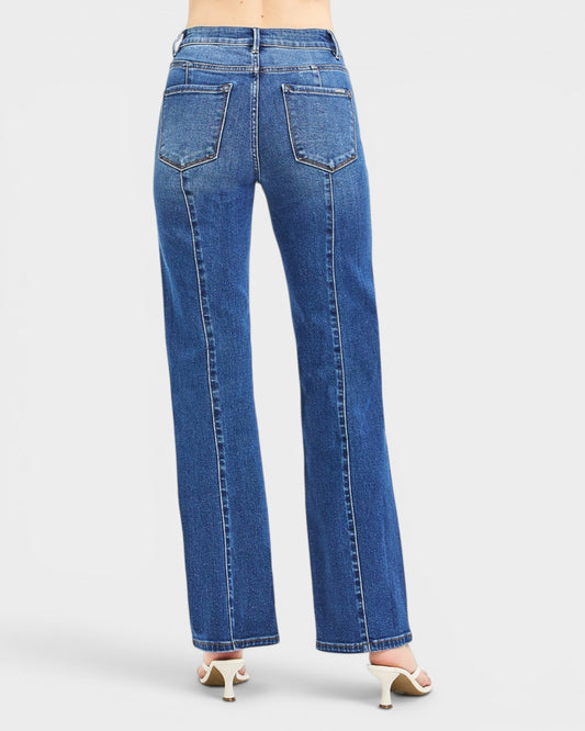 Blue jeans on a white background