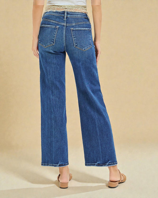 Medium Wash Straight Leg Jeans