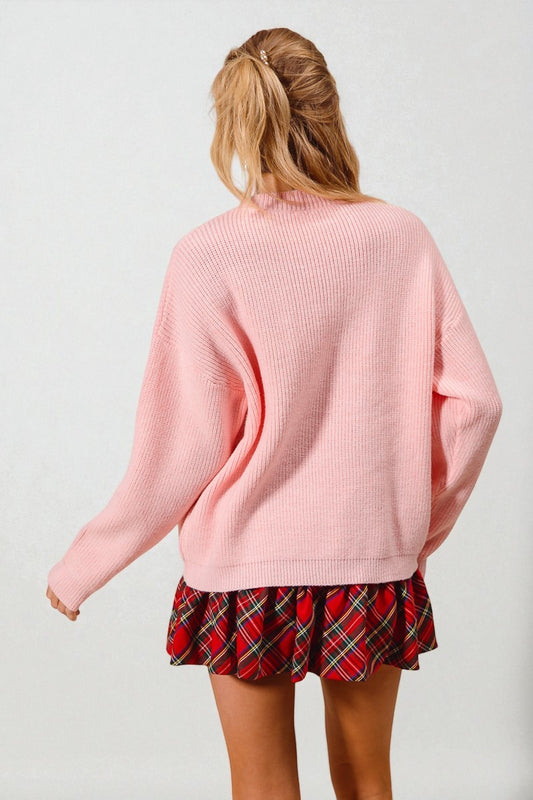Pink Merry Christmas Sweater