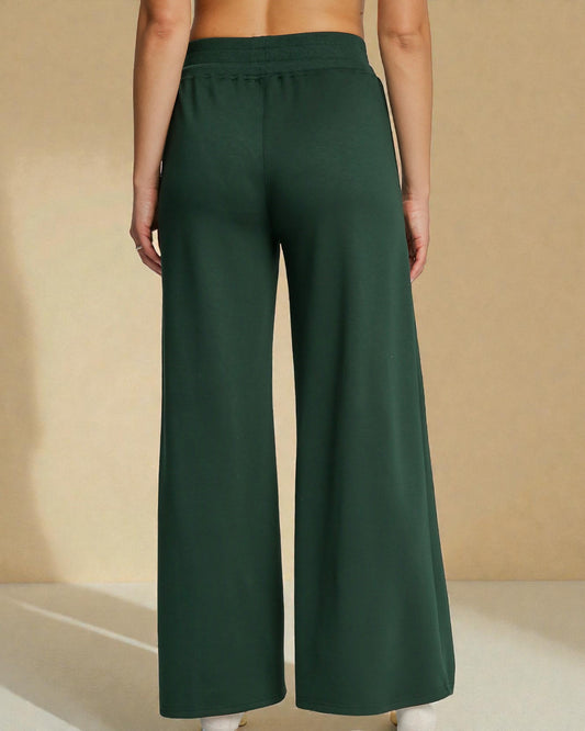 Forest Wide-Leg Drawstring Pants