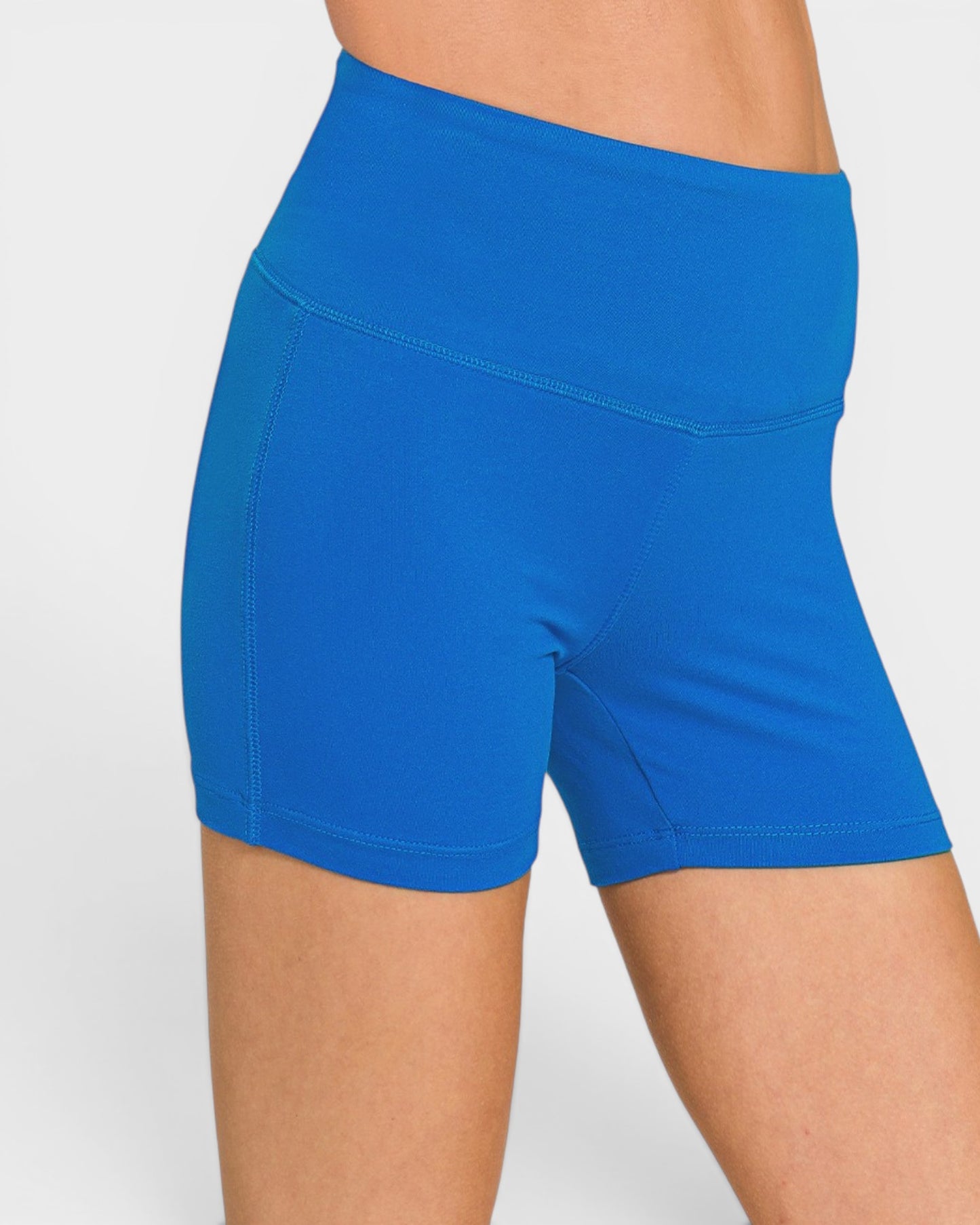 Cobalt Brushed Microfiber Biker Shorts