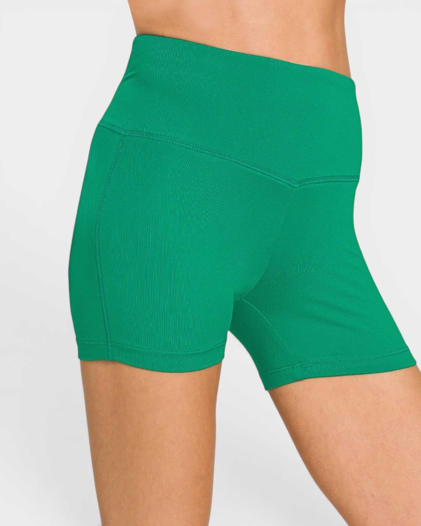 Emerald Brushed Microfiber Biker Shorts
