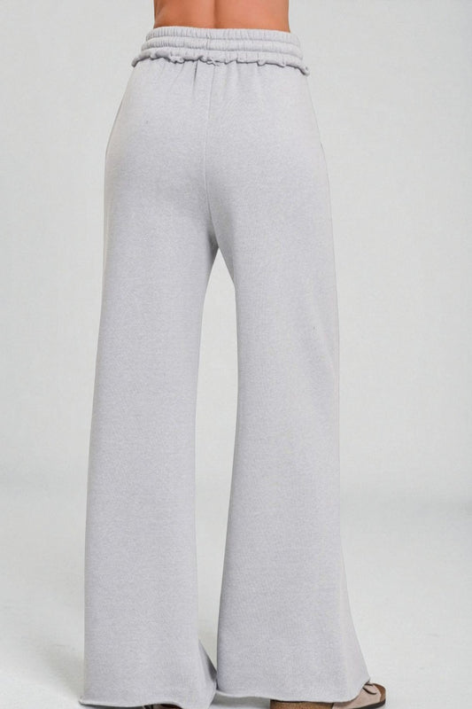 Light gray sweatpants on a white background