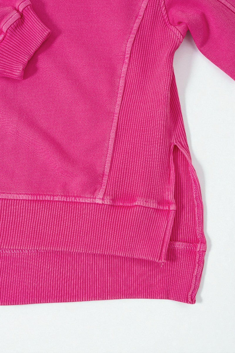 Close-up of a pink textured fabric on a white background