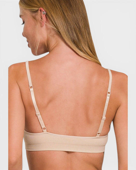 Sand Beige Seamless Bralette
