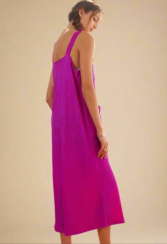 ADORA - Wide - Leg Sleeveless Jumpsuit in Cerise