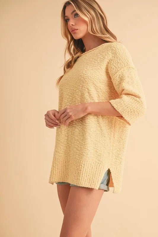 AEMI+CO - Buttercream Textured Sweater