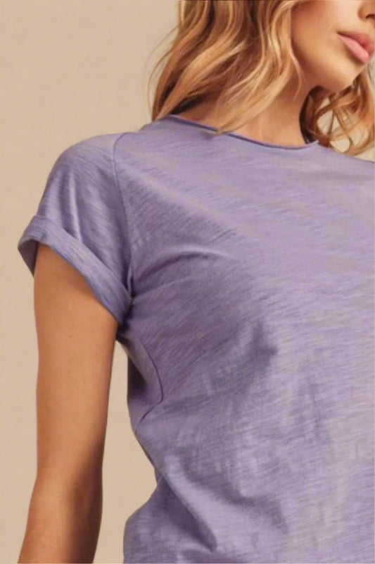 AEMI+CO - Lavender Lettuce Hem Tee