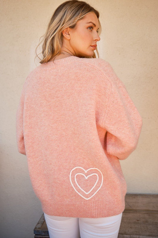 And the Why - Pink WIFEY & Heart Sweater