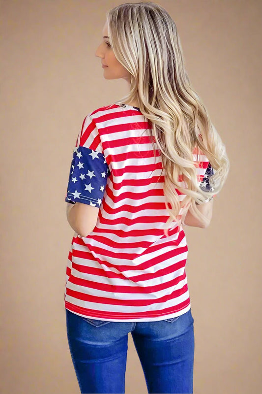 And the Why - Split Flag Stars & Stripes Tee