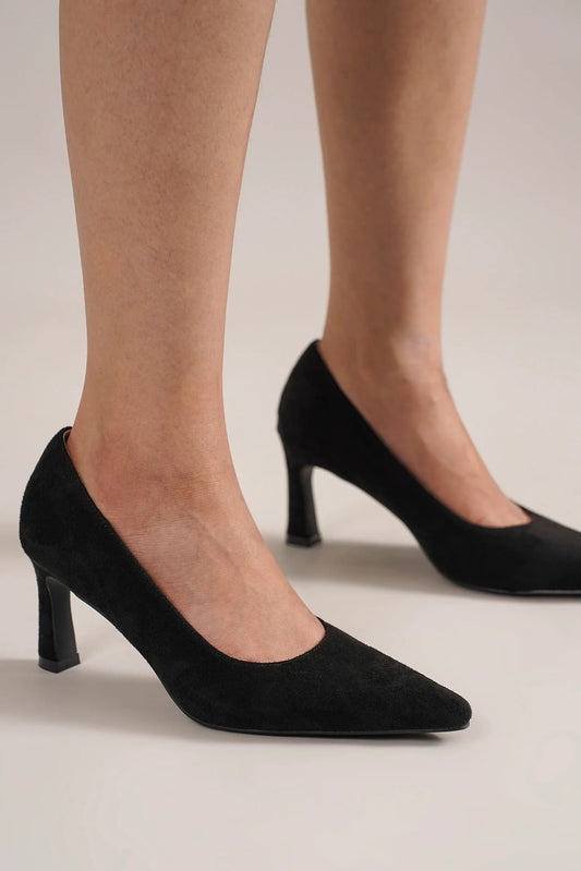 BEAST FASHION - Black Vegan Suede Pumps