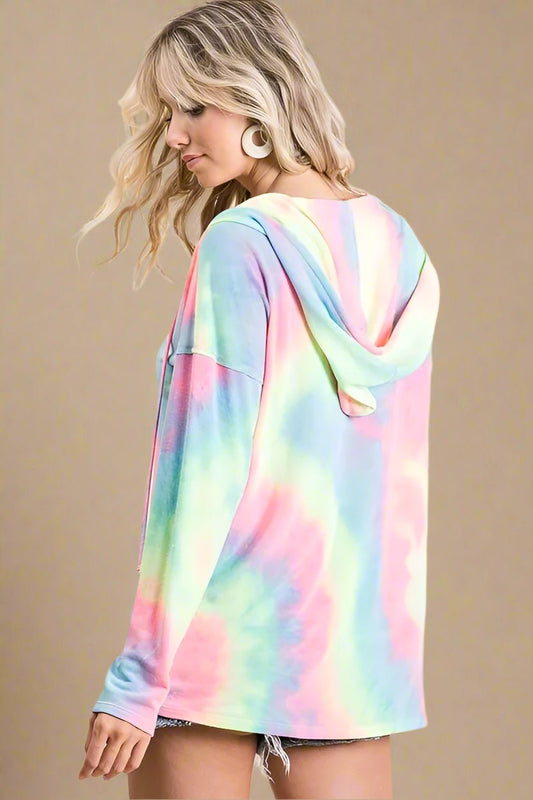 BiBi - Pastel Tie - Dye Hoodie – Rainbow Sherbet Mix