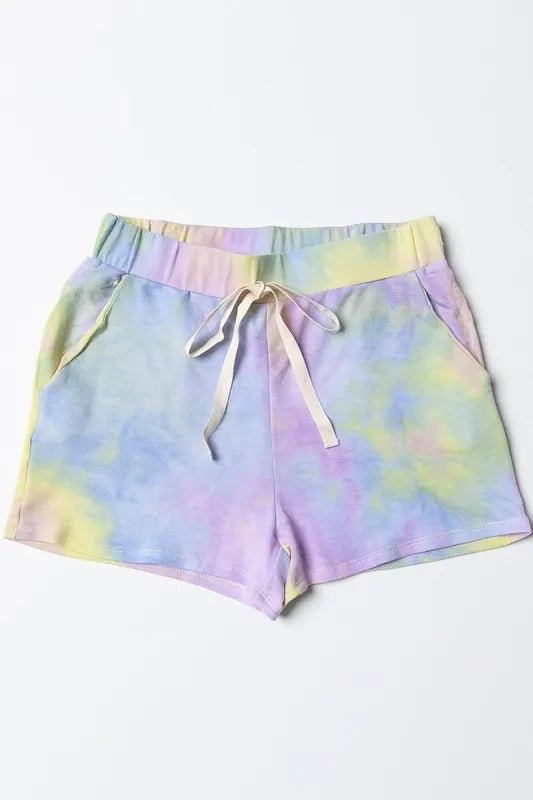 BiBi - Pastel Tie Dye Terry Shorts
