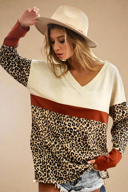 BiBi - Rust & Leopard Block Top