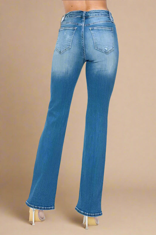 BYTOS - Medium Wash Distressed High Rise Jeans