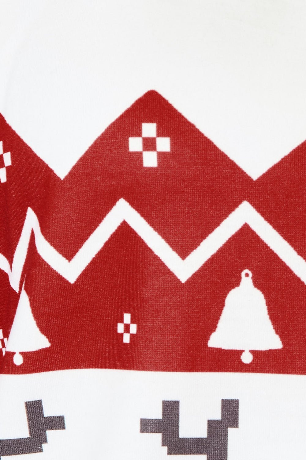 Holiday Reindeer Fair Isle Hoodie – Red & Black