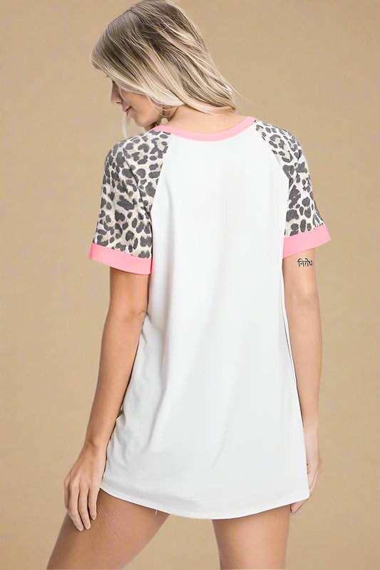 Heimish - Leopard Print T-Shirt in Ivory