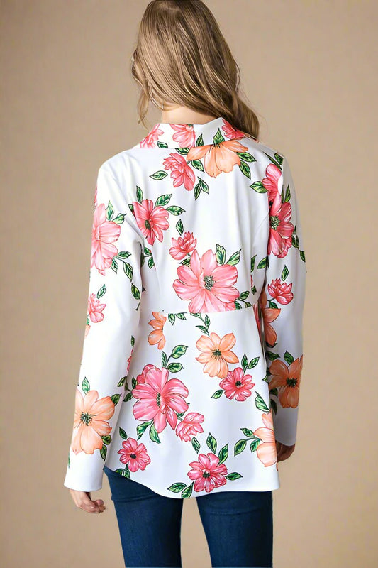 Heimish - Off - White Multicolor Floral Blazer