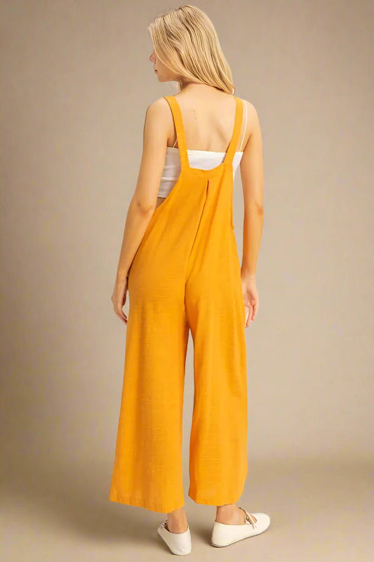 HYFVE - Goldenrod Wide Leg Overall Jumpsuit