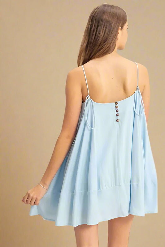 HYFVE - Powder Blue Swing Mini Cami Dress