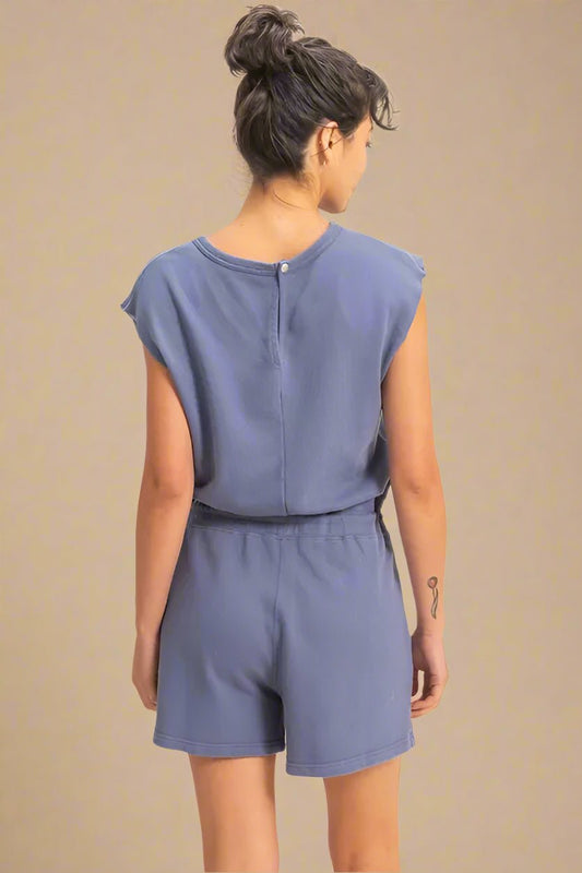 HYFVE - Washed Indigo Cap Sleeve Lounge Romper
