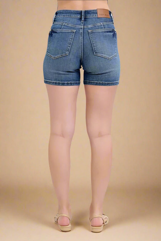Judy Blue - Dark Wash Stretch Denim Shorts
