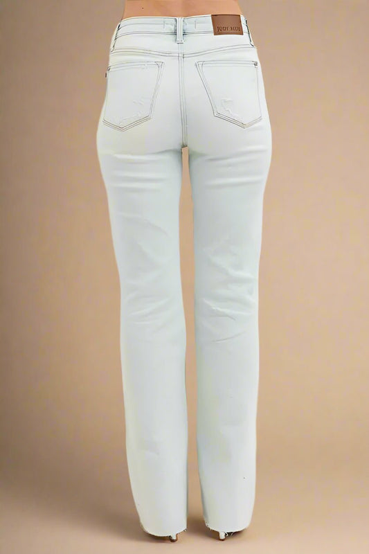 Judy Blue - Light Wash High Rise Distressed Bootcut Jeans