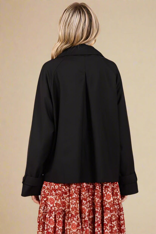 Mittoshop - Black Short Trench Coat