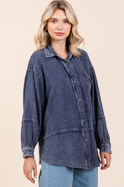 Mittoshop - Dark Navy Long Sleeve Shirt