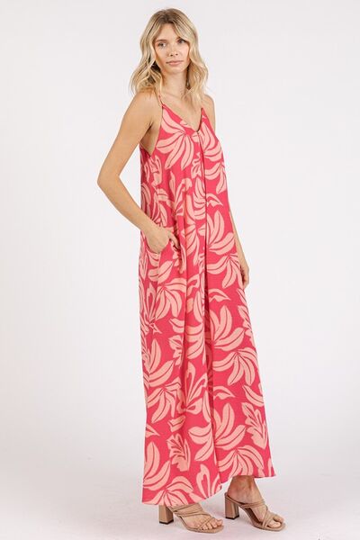 Mittoshop - Printed Sleeveless Maxi Dress in Strawberry