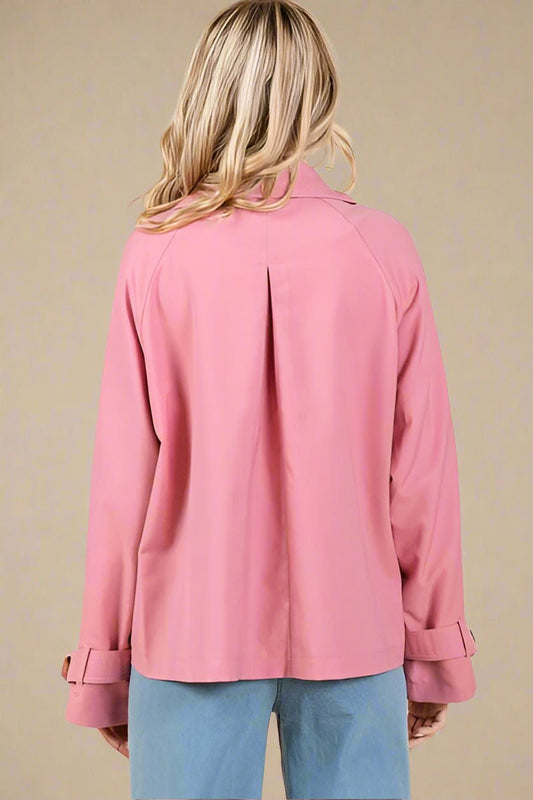 Mittoshop - Short Trench Coat in Rose
