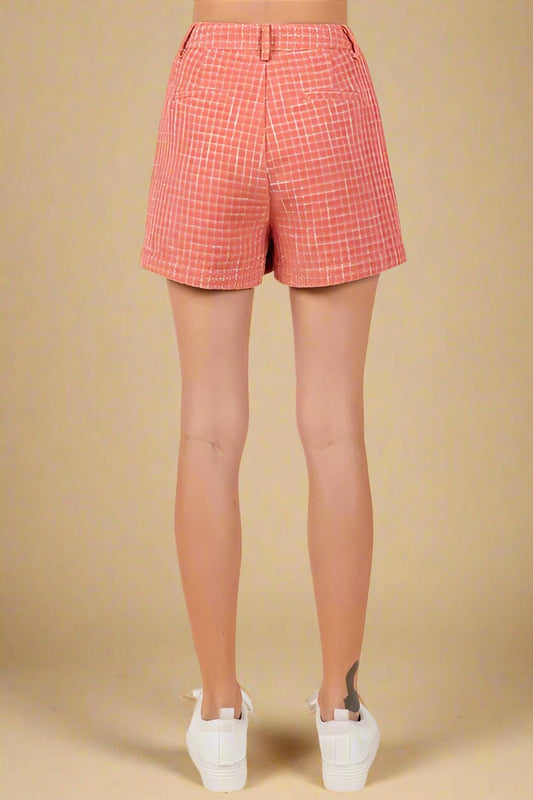 Mittoshop - Tweed Shorts in Coral