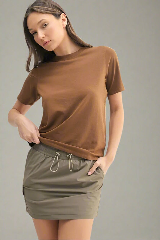 Mono B - Everyday Cotton Tee – Cinnamon Brown