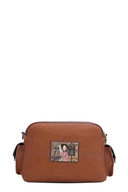 Nicole Lee USA - Paris Postcard Crossbody – Chestnut & Teal
