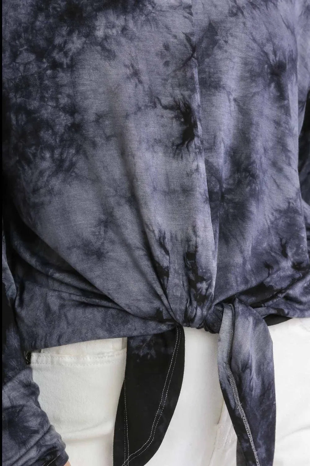 UMGEE - Charcoal Cloud Tie - Dye Front Tie Top