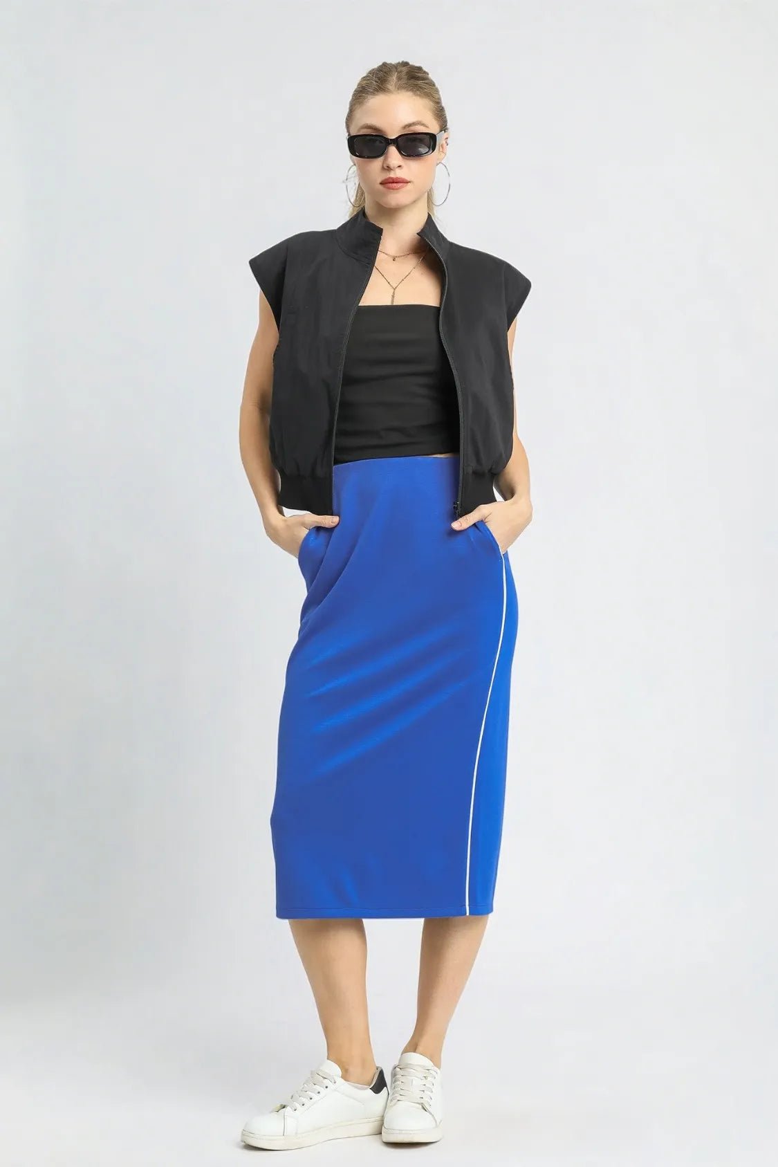 UMGEE - Cobalt Blue Midi Skirt