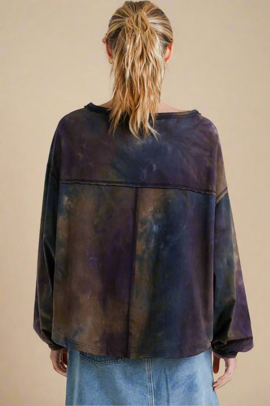 UMGEE - Midnight Tie - Dye Long Sleeve Pullover