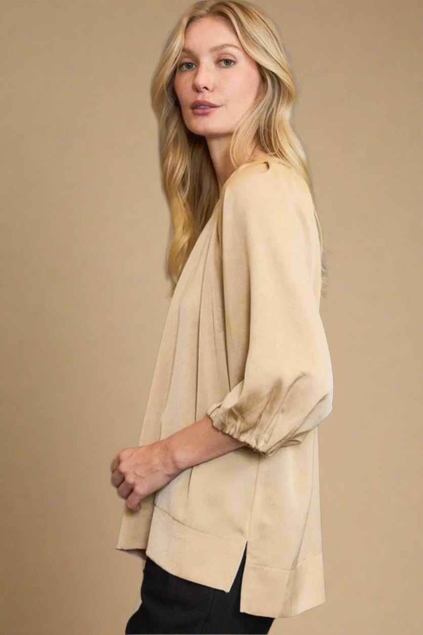 UMGEE - Sandstone Balloon Sleeve Blouse