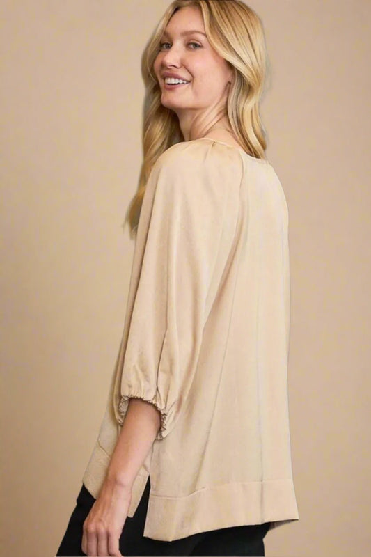 UMGEE - Sandstone Balloon Sleeve Blouse